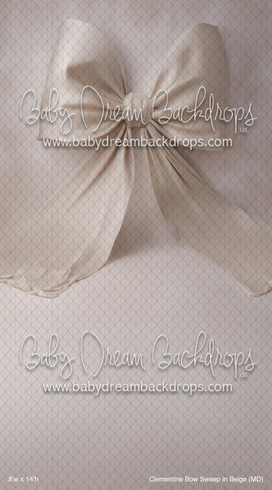 Clementine Bow Sweep in Beige (MD)