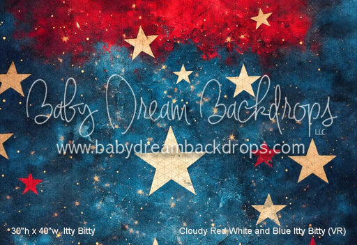Cloudy Red White and Blue Itty Bitty (VR)