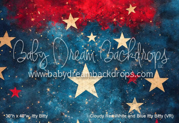 Cloudy Red White and Blue Itty Bitty (VR)