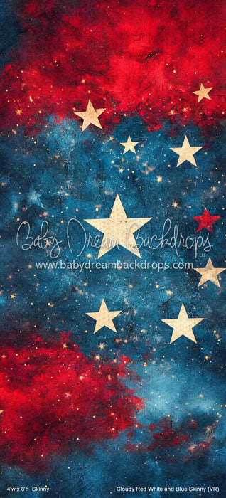 Cloudy Red White and Blue Skinny (VR)
