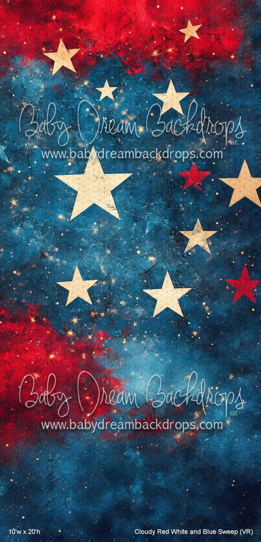 Cloudy Red White and Blue Sweep (VR)