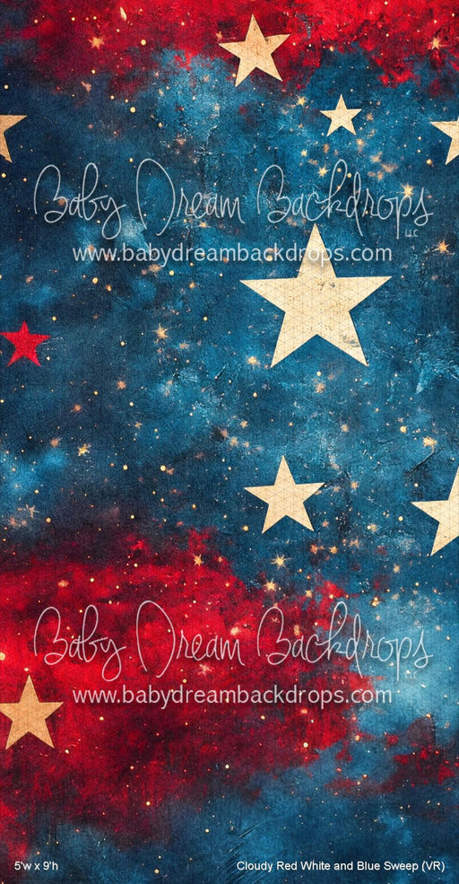 Cloudy Red White and Blue Sweep (VR)