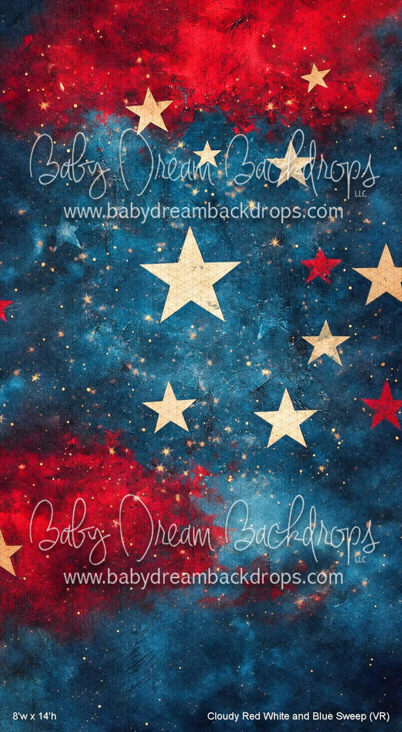 X Drop Cloudy Red White and Blue Sweep (VR)