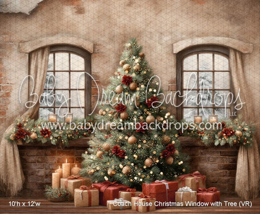Coach House Christmas Window with Tree (VR)