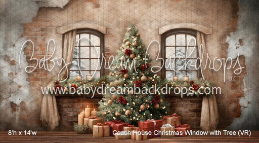 Coach House Christmas Window with Tree (VR)
