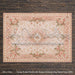 Cocoa Rustic Planks with Rosey Christmas Rug Fabric Floor (WM)