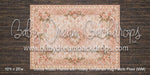 Cocoa Rustic Planks with Rosey Christmas Rug Fabric Floor (WM)