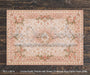 Cocoa Rustic Planks with Rosey Christmas Rug Fabric Floor (WM)