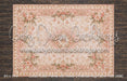 Cocoa Rustic Planks with Rosey Christmas Rug Fabric Floor (WM)
