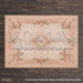 Cocoa Rustic Planks with Rosey Christmas Rug Fabric Floor (WM)