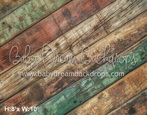 Colorful Wood Fabric Floor Diagonal (WM)