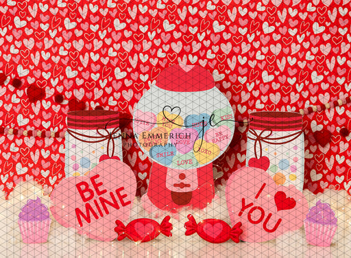Conversation Hearts Gumball Machine (JE)