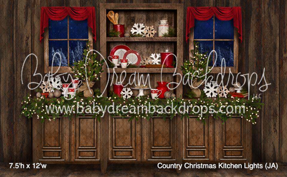 Country Christmas Kitchen Lights