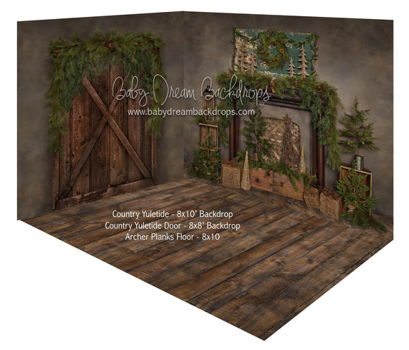 Country Yuletide and Country Yuletide Door Fabric Room