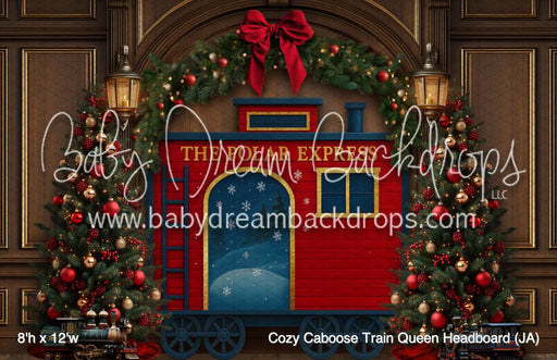 Cozy Caboose Train Queen Headboard (JA)