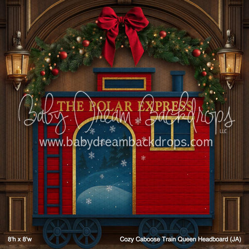 Cozy Caboose Train Queen Headboard (JA)