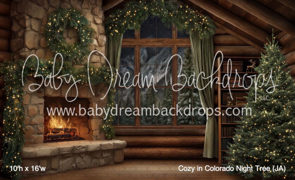 Cozy in Colorado Night Tree (JA)