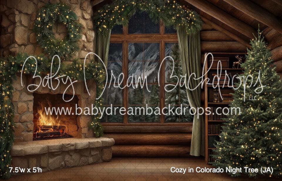 Cozy in Colorado Night Tree (JA)