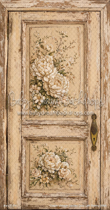 Cream Vintage Garden Door Left Skinny (WM)