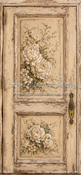 Cream Vintage Garden Door Left Skinny (WM)