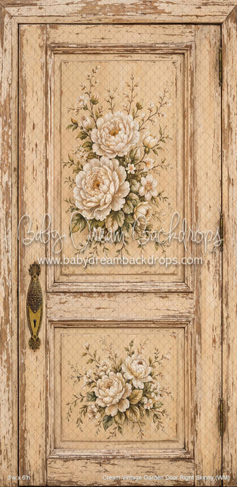 Cream Vintage Garden Door Right Skinny (WM)