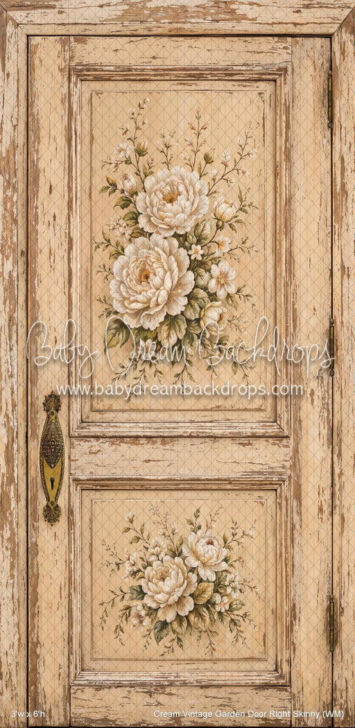 Cream Vintage Garden Door Right Skinny (WM)