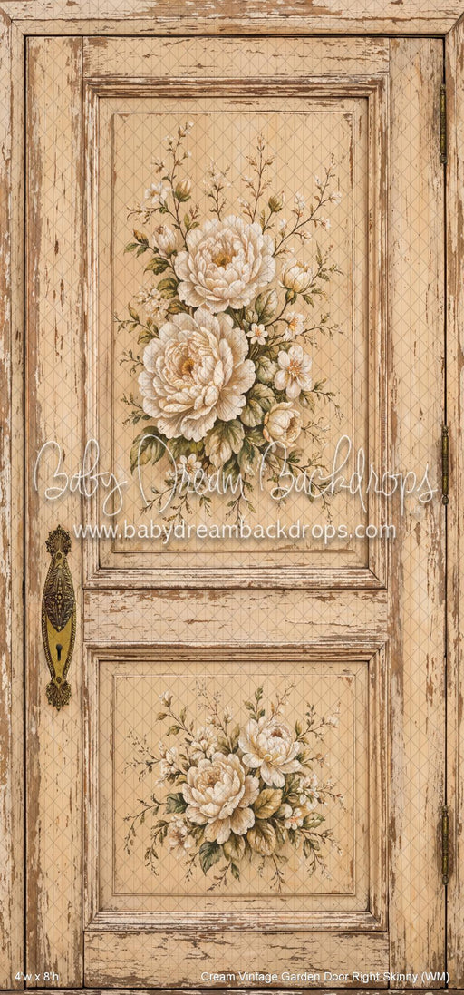 Cream Vintage Garden Door Right Skinny (WM)