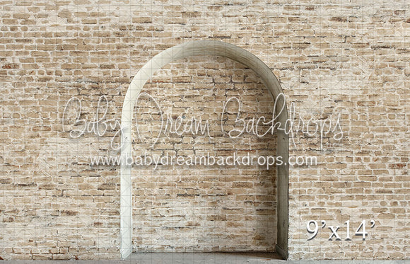 Cream Brick Arch Wall (VR)