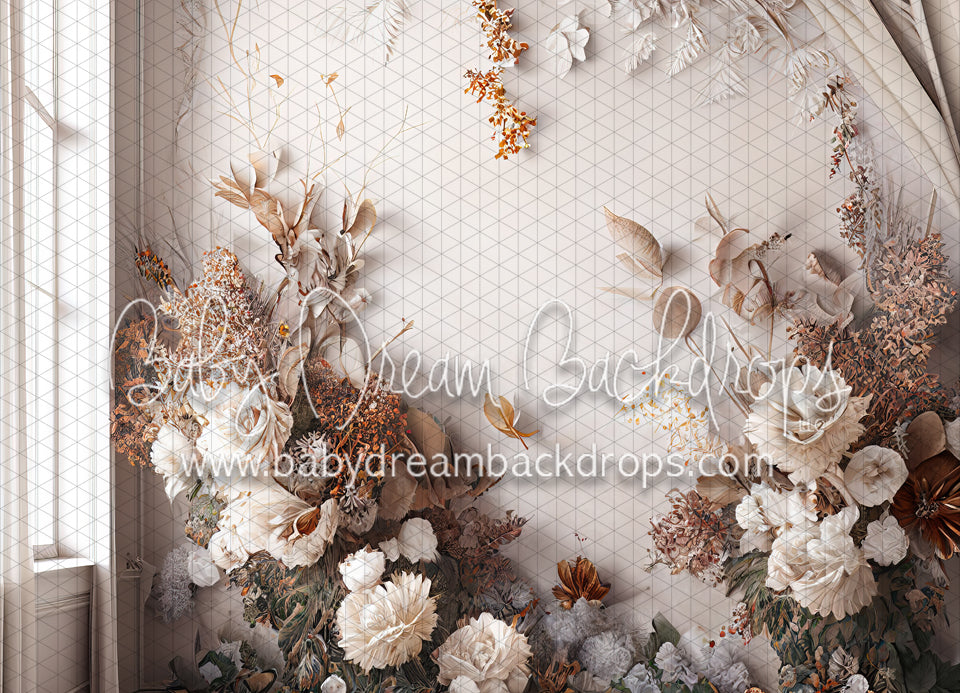 Creamy Painted Autumn Wall (MD)