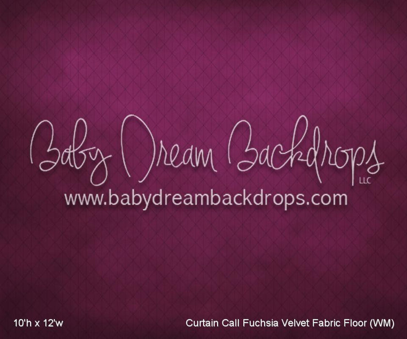 Curtain Call Fuchsia Velvet Fabric Floor (WM)