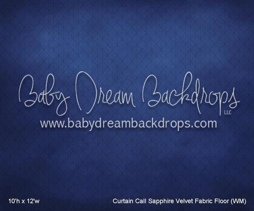Curtain Call Sapphire Velvet Fabric Floor (WM)