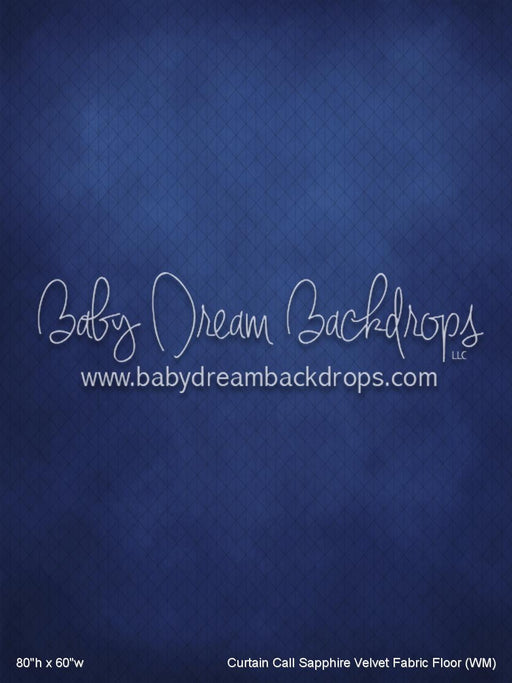 Curtain Call Sapphire Velvet Fabric Floor (WM)
