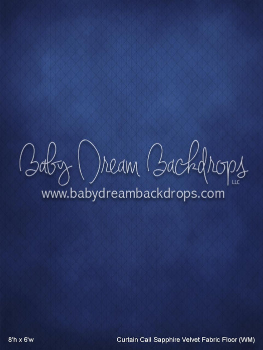 Curtain Call Sapphire Velvet Fabric Floor (WM)