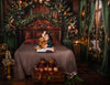 Fabric Room Green Dream Pine Window + Green Dream Pine Queen Headboard + Archer Tiles