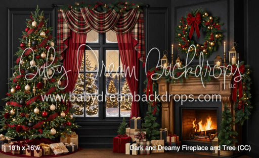 Dark and Dreamy Fireplace and Tree (CC)