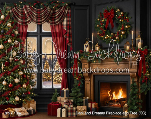 Dark and Dreamy Fireplace and Tree (CC)