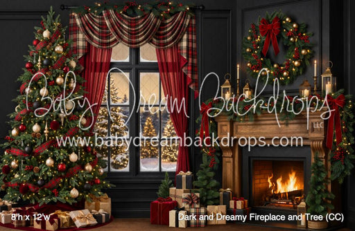 Dark and Dreamy Fireplace and Tree (CC)