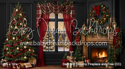 Dark and Dreamy Fireplace and Tree (CC)