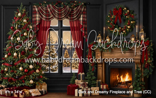 Dark and Dreamy Fireplace and Tree (CC)