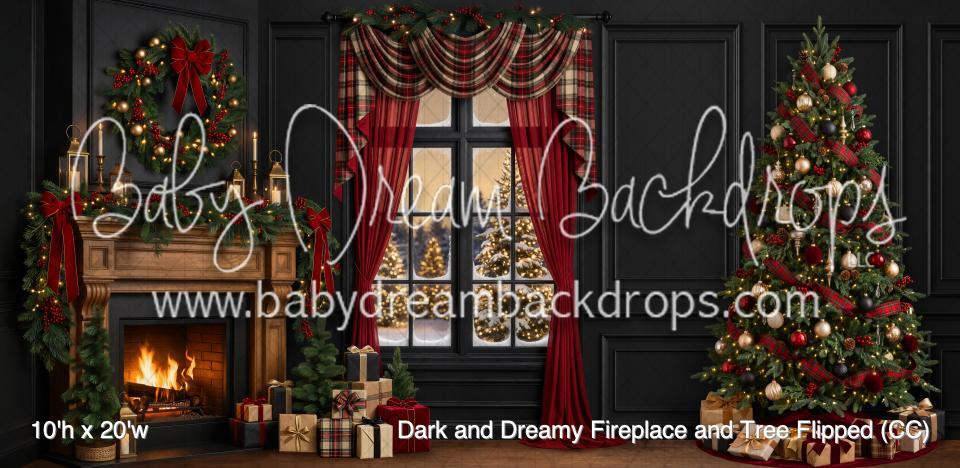 Dark and Dreamy Fireplace and Tree Flipped (CC)