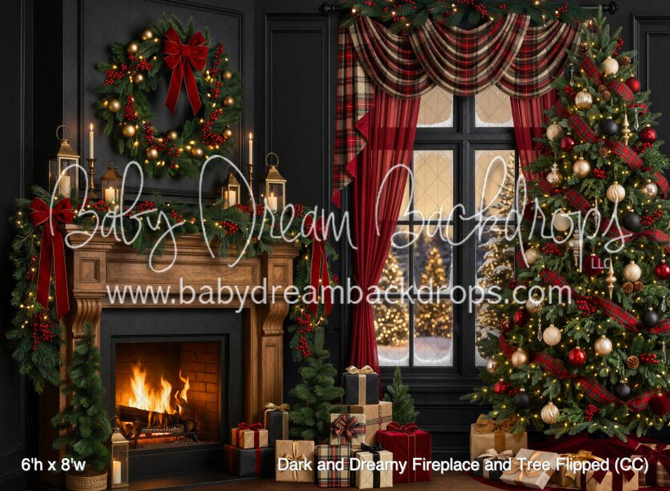 Dark and Dreamy Fireplace and Tree Flipped (CC)