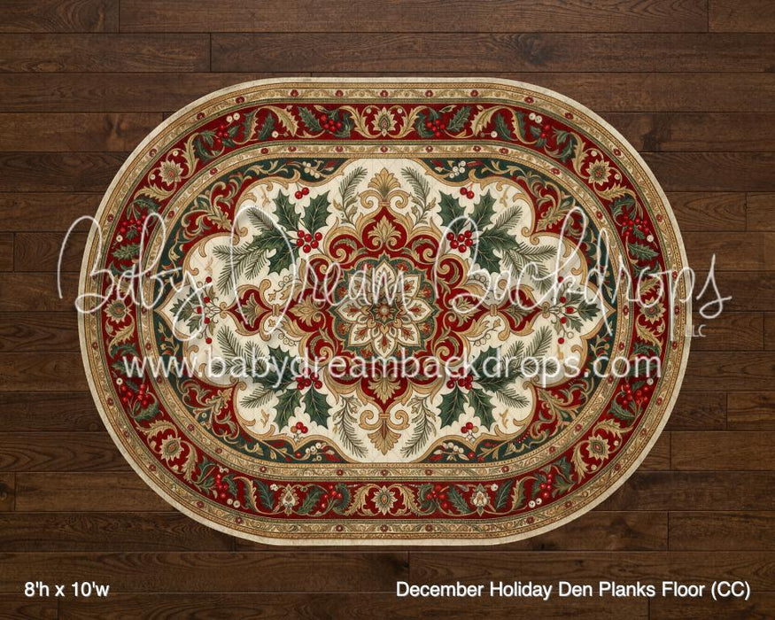 December Holiday Den Planks Fabric Floor (CC)