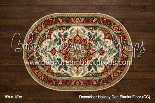 December Holiday Den Planks Fabric Floor (CC)