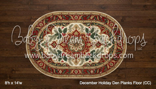 December Holiday Den Planks Fabric Floor (CC)