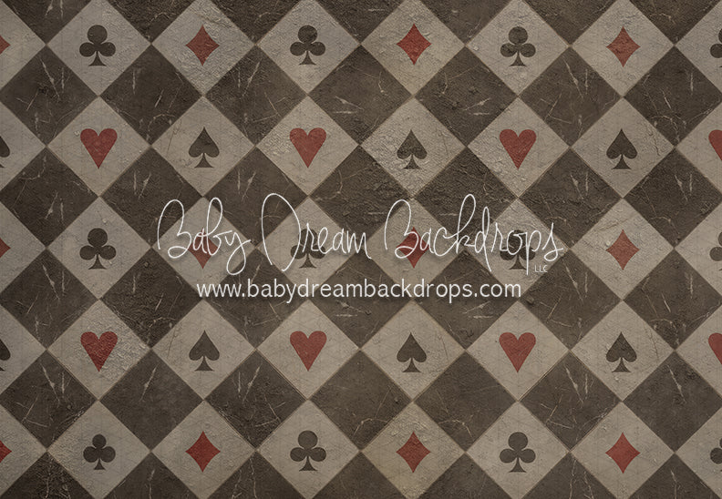 Deck of Cards Floor (Distressed) (JA)
