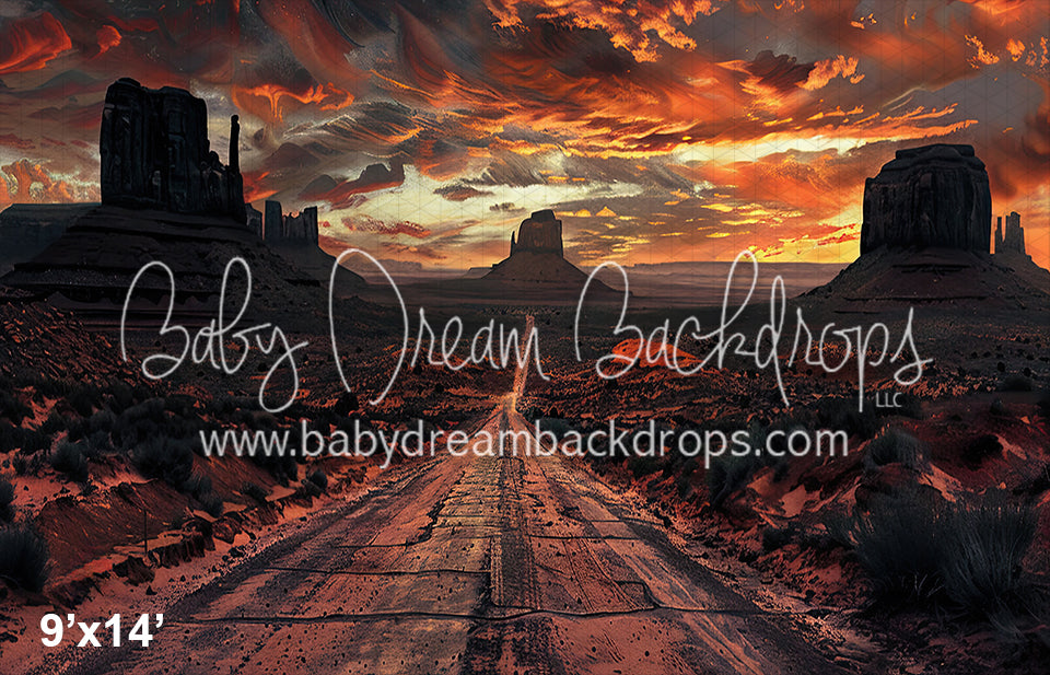 Desert Road Mountain Sunset (SM) 