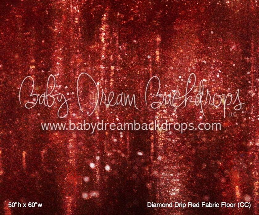 Diamond Drip Red Fabric Floor (CC)