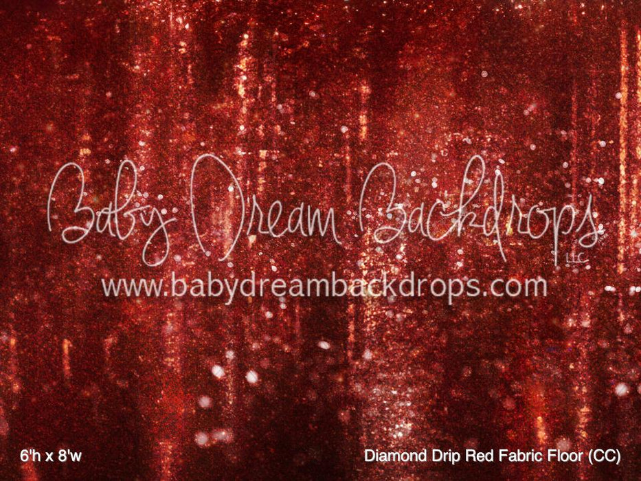 Diamond Drip Red Fabric Floor (CC)