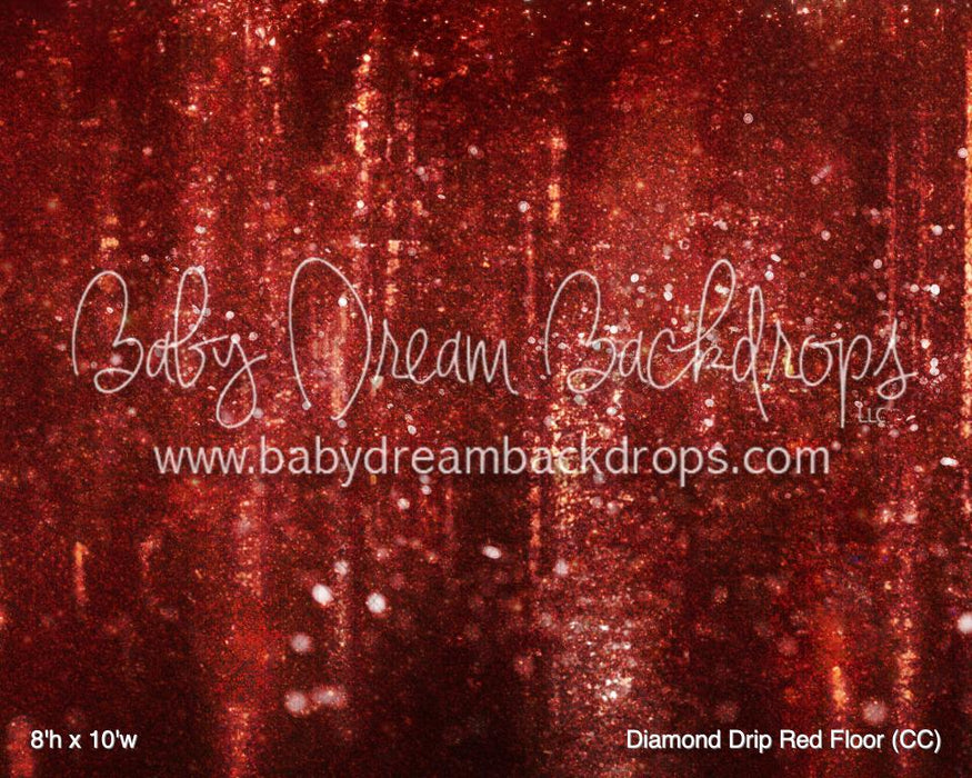 Diamond Drip Red Fabric Floor (CC)