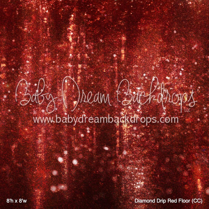 Diamond Drip Red Fabric Floor (CC)